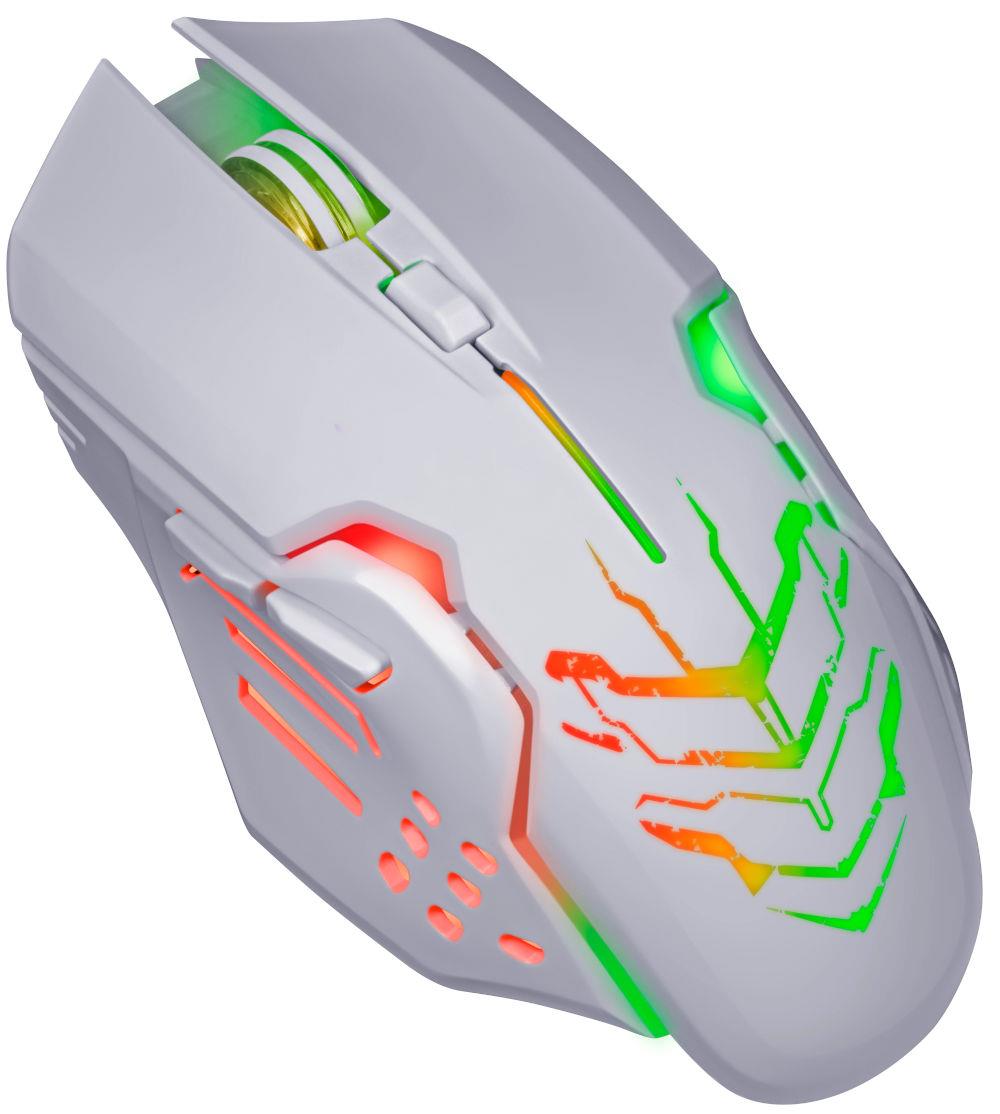 Mysz bezprzewodowa Defender KATANA GM-511 optyczna 3200dpi biała RGB AKUMULATOR 7 przycisków Gaming bezklikowa silent - obrazek 3