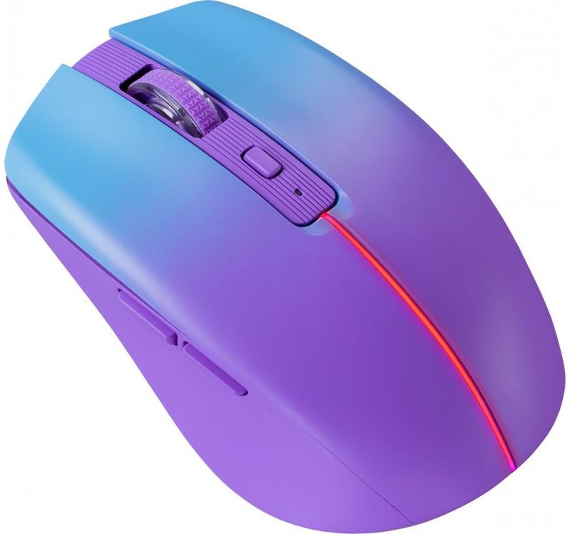 Mysz bezprzewodowa Defender MYSTERY MM-301 optyczna 1600dpi 2.4 GHz + Bluetooth fiolet AKUMULATOR bezklikowa silent - obrazek 5