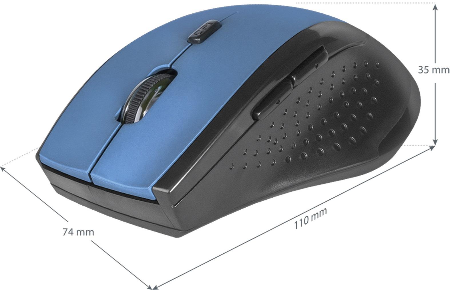 Mysz bezprzewodowa Defender ACCURA MM-365 optyczna 1600dpi 6P niebieska - obrazek 4