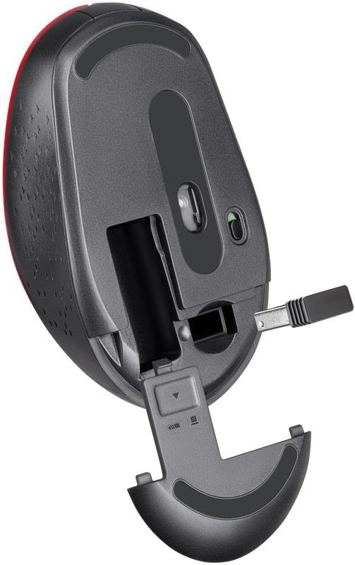Mysz bezprzewodowa Defender AURIS MB-027 optyczna bezklikowa silent 1600dpi czerwona - obrazek 2