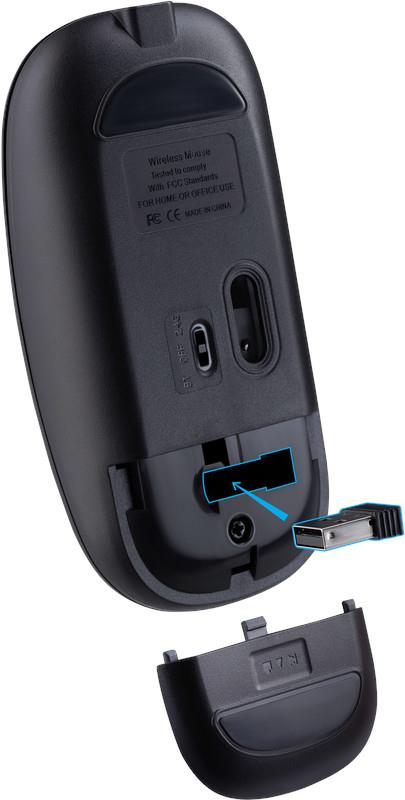 Mysz bezprzewodowa Defender VITRUAL MB-635 optyczna 1600dpi 2.4 GHz + Bluetooth czarna AKUMULATOR bezklikowa silent - obrazek 5