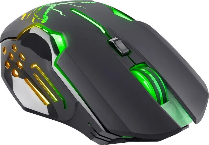 Mysz bezprzewodowa Defender KATANA GM-511 optyczna 3200dpi czarna RGB AKUMULATOR 7 przycisków Gaming bezklikowa silent - obrazek 4
