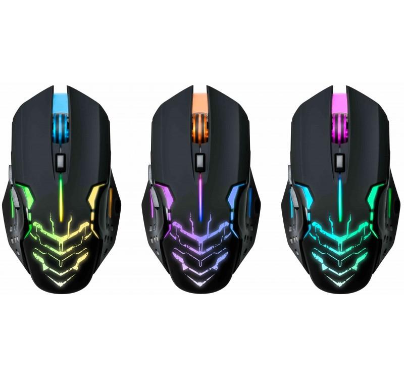 Mysz bezprzewodowa Defender KATANA GM-511 optyczna 3200dpi czarna RGB AKUMULATOR 7 przycisków Gaming bezklikowa silent - obrazek 5