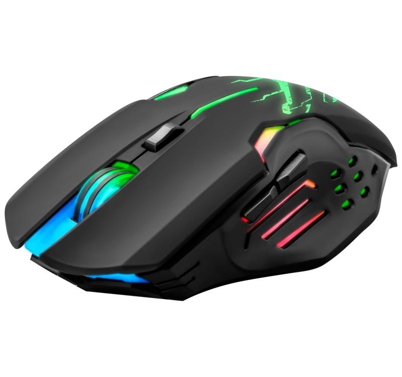 Mysz bezprzewodowa Defender KATANA GM-511 optyczna 3200dpi czarna RGB AKUMULATOR 7 przycisków Gaming bezklikowa silent - obrazek 9