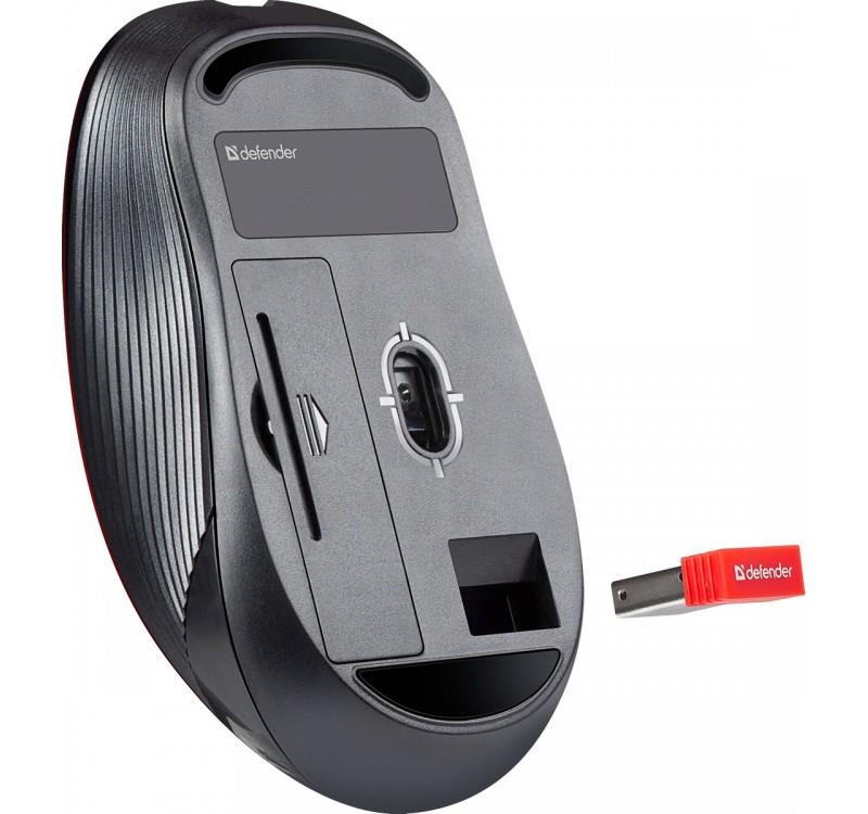 Mysz bezprzewodowa Defender GASSA MM-105 optyczna bezklikowa silent 1600dpi szara - obrazek 4