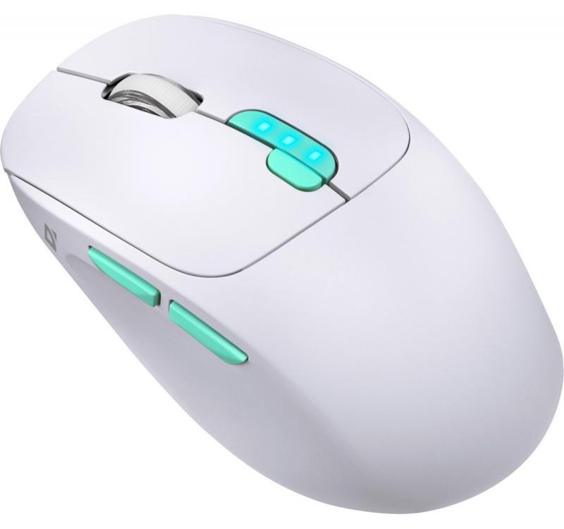 Mysz bezprzewodowa Defender NITTA MM-307 optyczna 1600dpi 2.4 GHz + Bluetooth biała AKUMULATOR - obrazek 4
