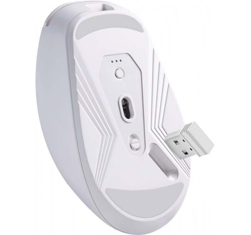 Mysz bezprzewodowa Defender NITTA MM-307 optyczna 1600dpi 2.4 GHz + Bluetooth biała AKUMULATOR - obrazek 5