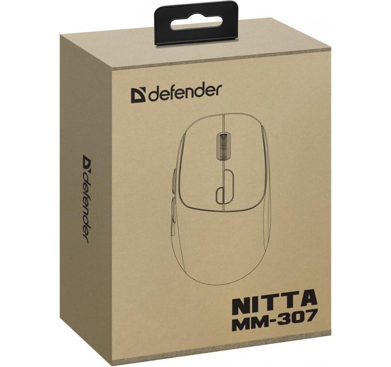 Mysz bezprzewodowa Defender NITTA MM-307 optyczna 1600dpi 2.4 GHz + Bluetooth biała AKUMULATOR - obrazek 6