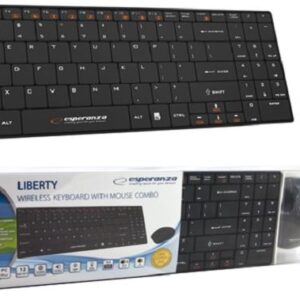 Zestaw bezprzewodowy klawiatura + mysz Esperanza 2.4 EK122K czarny