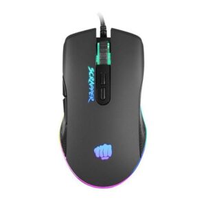 Mysz przewodowa Fury Scrapper optyczna Gaming 6400 DPI czarna RGB