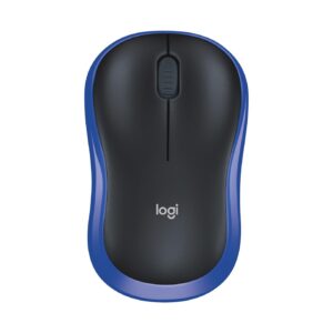Mysz bezprzewodowa Logitech M185 optyczna czarno-niebieska