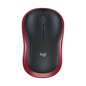 Mysz bezprzewodowa Logitech M185 optyczna czarno-czerwona