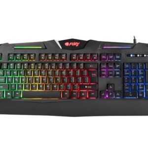Klawiatura przewodowa Fury Spitfire Gaming podświetlana czarna