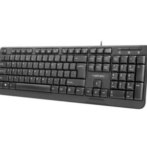 Klawiatura Natec Trout slim przewodowa czarna USB