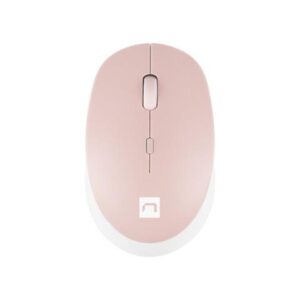 Mysz bezprzewodowa Natec Harrier 2 bluetooth 5.1 1600 DPI z cichym klikiem biało-różowa
