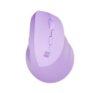 Mysz bezprzewodowa Natec Crake 2 Bluetooth 5.2 + 2.4GHz 2400DPI wertykalna pure lavender