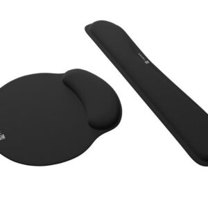 Podkładka pod mysz i Nadgarstek Natec Chimpunk 2-w-1 Zestaw Ergonomiczny czarny