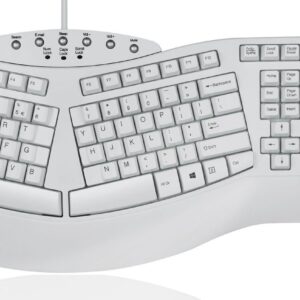 Klawiatura przewodowa Perixx PERIBOARD-512 Classic Ergonomic biała