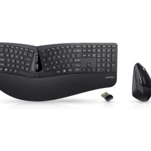Zestaw bezprzewodowy klawiatura+mysz Perixx PERIDUO-605 Ergonomic czarny