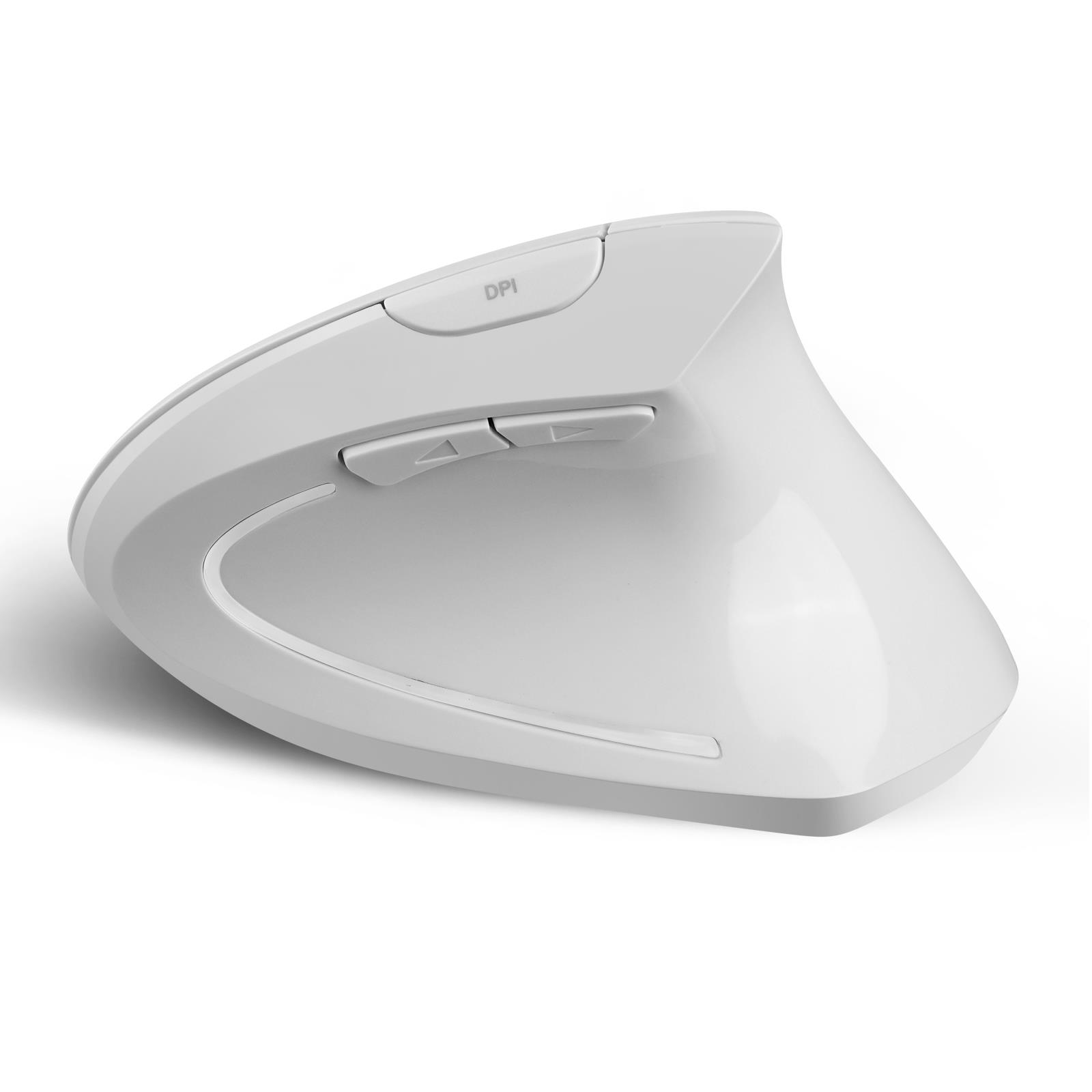 Mysz bezprzewodowa Perixx PERIMICE-813 W optyczna wertykalna pionowa prawa biała RF + BLUETOOTH - obrazek 3