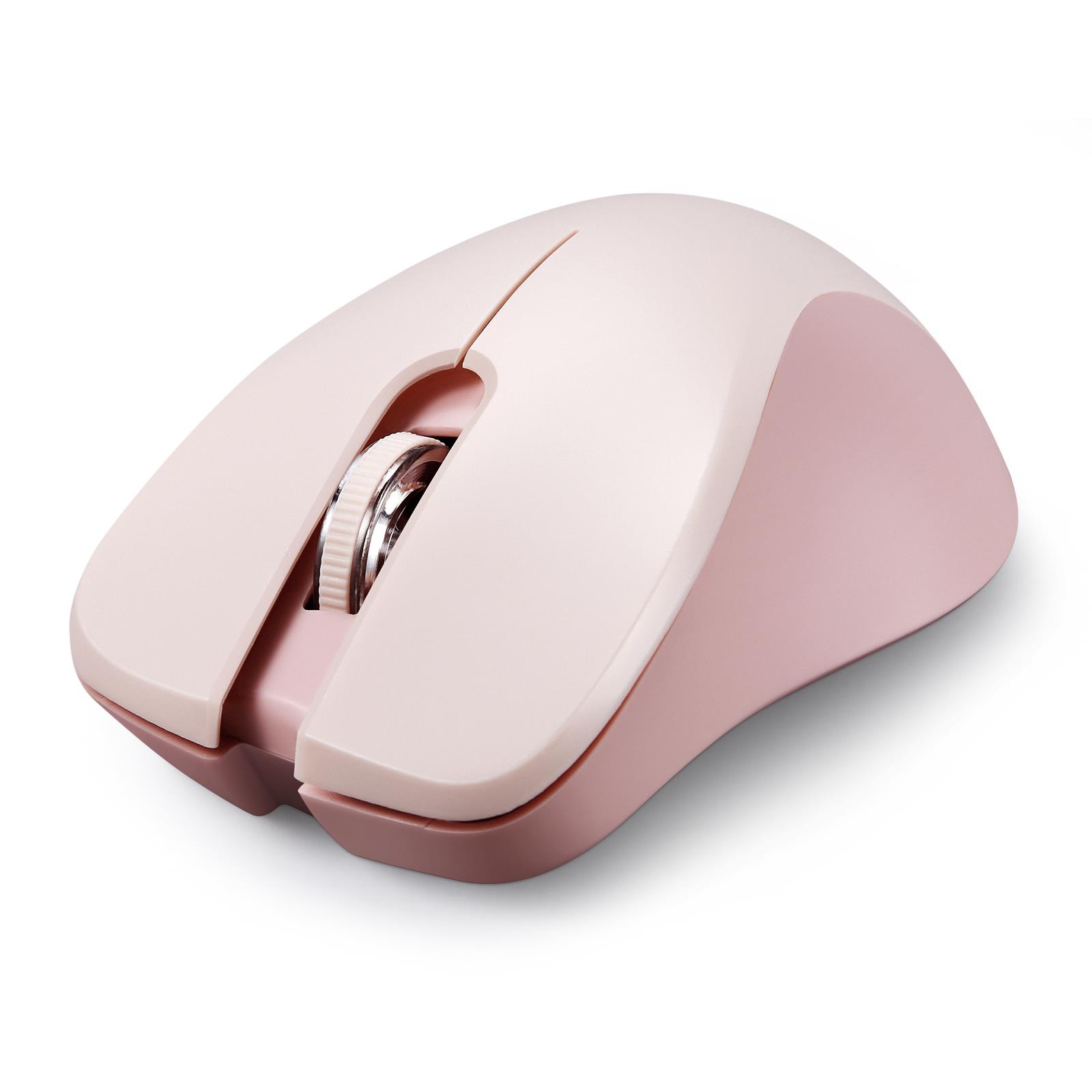 Mysz bezprzewodowa Perixx PERIMICE-621 optyczna 1600dpi 2.4 GHz, różowa, silent, cicha, bezklikowa - obrazek 2