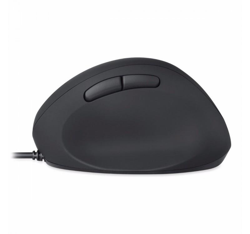 Mysz przewodowa Perixx PERIMICE-519 optyczna wertykalna pionowa bezklikowa czarna silent - obrazek 2