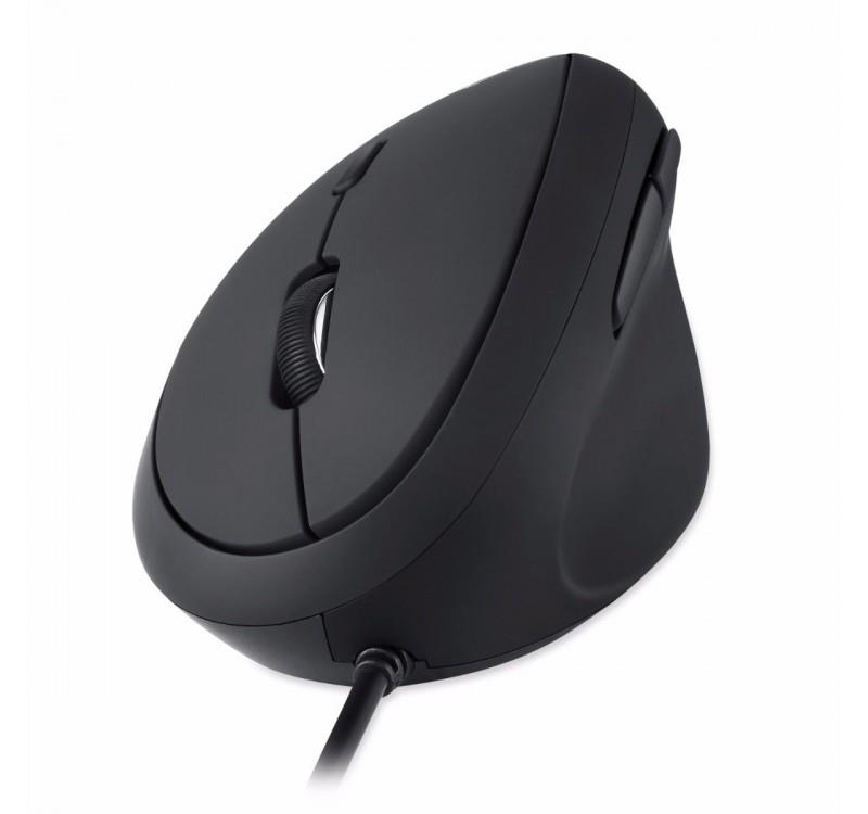 Mysz przewodowa Perixx PERIMICE-519 optyczna wertykalna pionowa bezklikowa czarna silent - obrazek 5