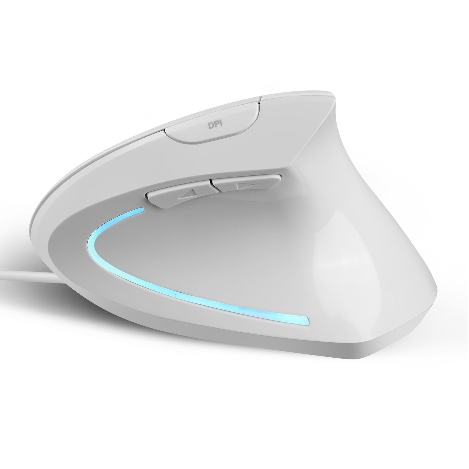 Mysz przewodowa Perixx PERIMICE-513 W optyczna wertykalna pionowa biała - obrazek 3