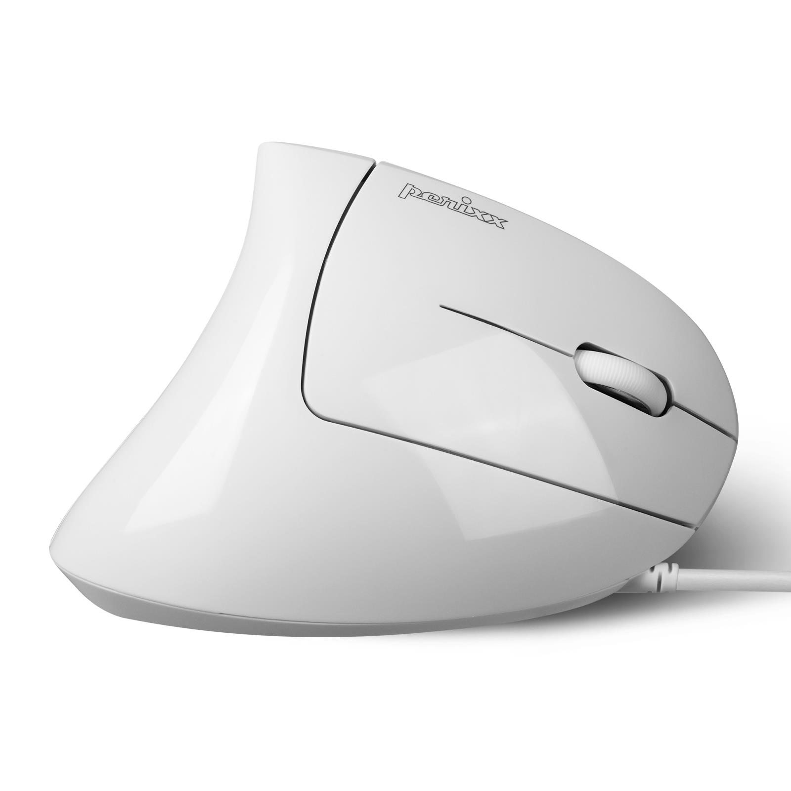 Mysz przewodowa Perixx PERIMICE-513 W optyczna wertykalna pionowa biała - obrazek 4