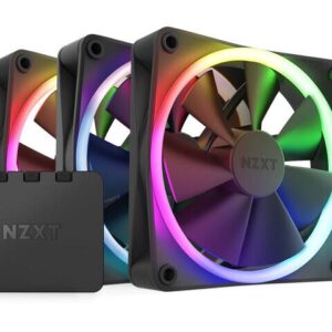 Zestaw 3 wentylatorów do zasilacza / obudowy NZXT F120 RGB Czarne + Kontroler