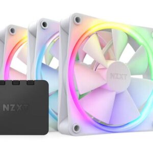 Zestaw 3 wentylatorów do zasilacza / obudowy NZXT F120 RGB Białe + Kontroler