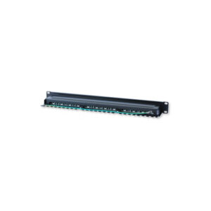 Patch panel 24 stp C6A czarny