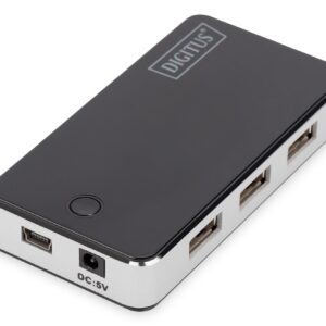 Hub USB DIGITUS DA-70222 7xUSB 2.0, aktywny, czarny