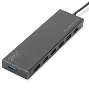 Hub USB 3.0/Koncentrator DIGITUS 7xUSB 3.0 SuperSpeed, aktywny, aluminium