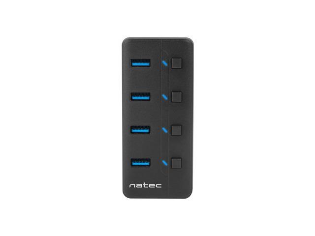 Hub USB Natec 4x USB 3.0 Mantis 2 z włącznikiem + zasilacz - obrazek 4