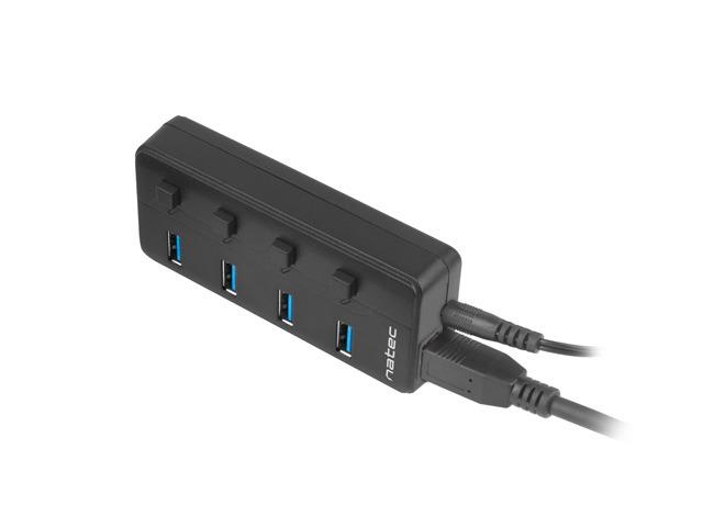 Hub USB Natec 4x USB 3.0 Mantis 2 z włącznikiem + zasilacz - obrazek 8