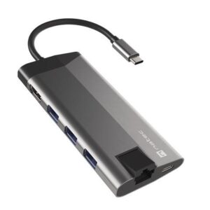 Stacja dokująca USB Natec Fowler Plus Multiport USB-C PD, 3x USB 3.0, HDMI 4K, RJ45, USB-C, SD, Micro SD