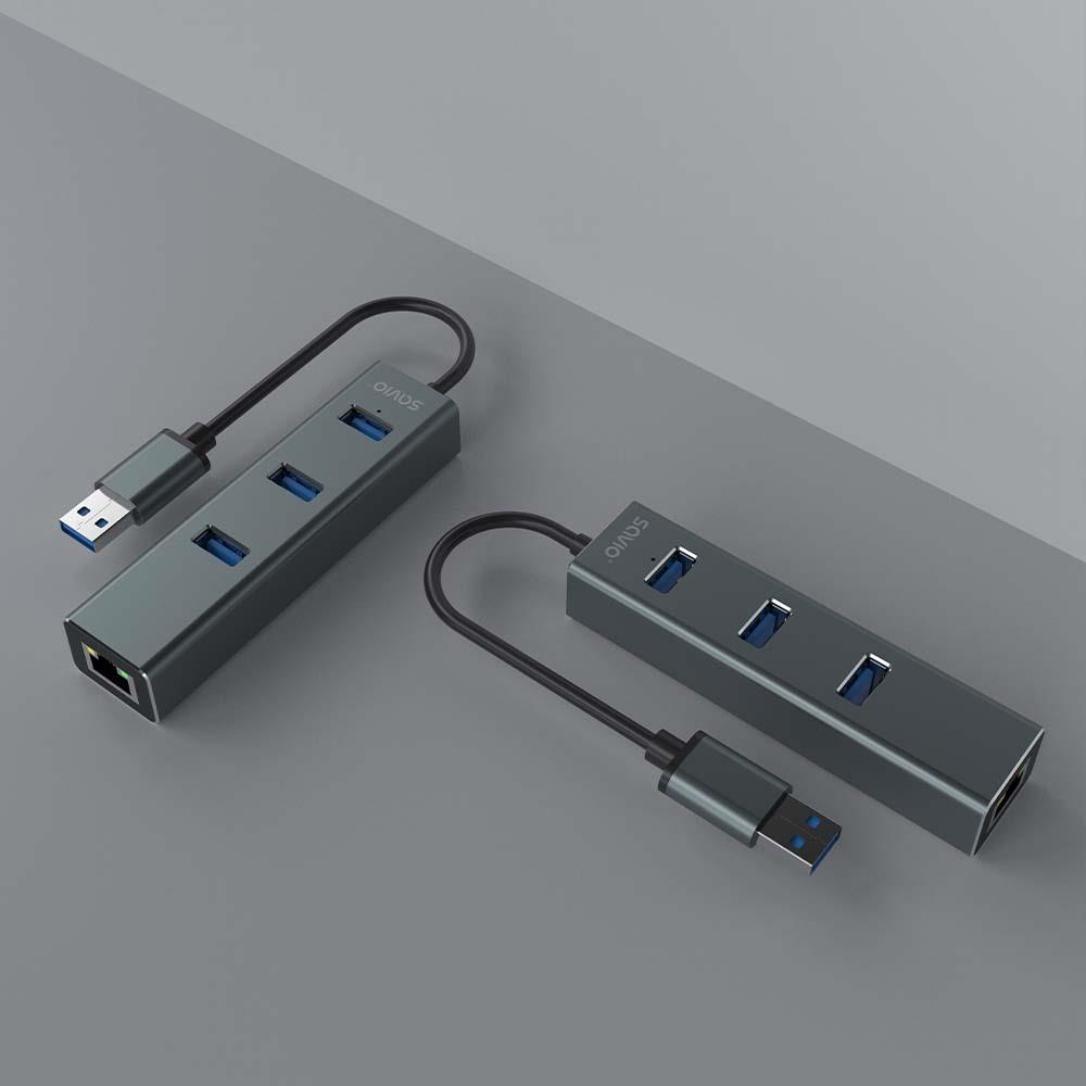 HUB USB-A 3.1 SAVIO AK-58 z adapterem RJ-45 3-portowy - obrazek 7