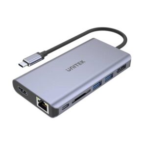 Hub USB-C Unitek D1056A, 2x USB 3.1, HDMI, DP, RJ45, SD