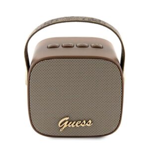 Guess głośnik Bluetooth GUWSB2P4SMW Speaker brown 4G Leather Script Logo with Strap