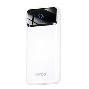 BWOO Ultra cienki power bank 22,5W, 10000 mAh, biały