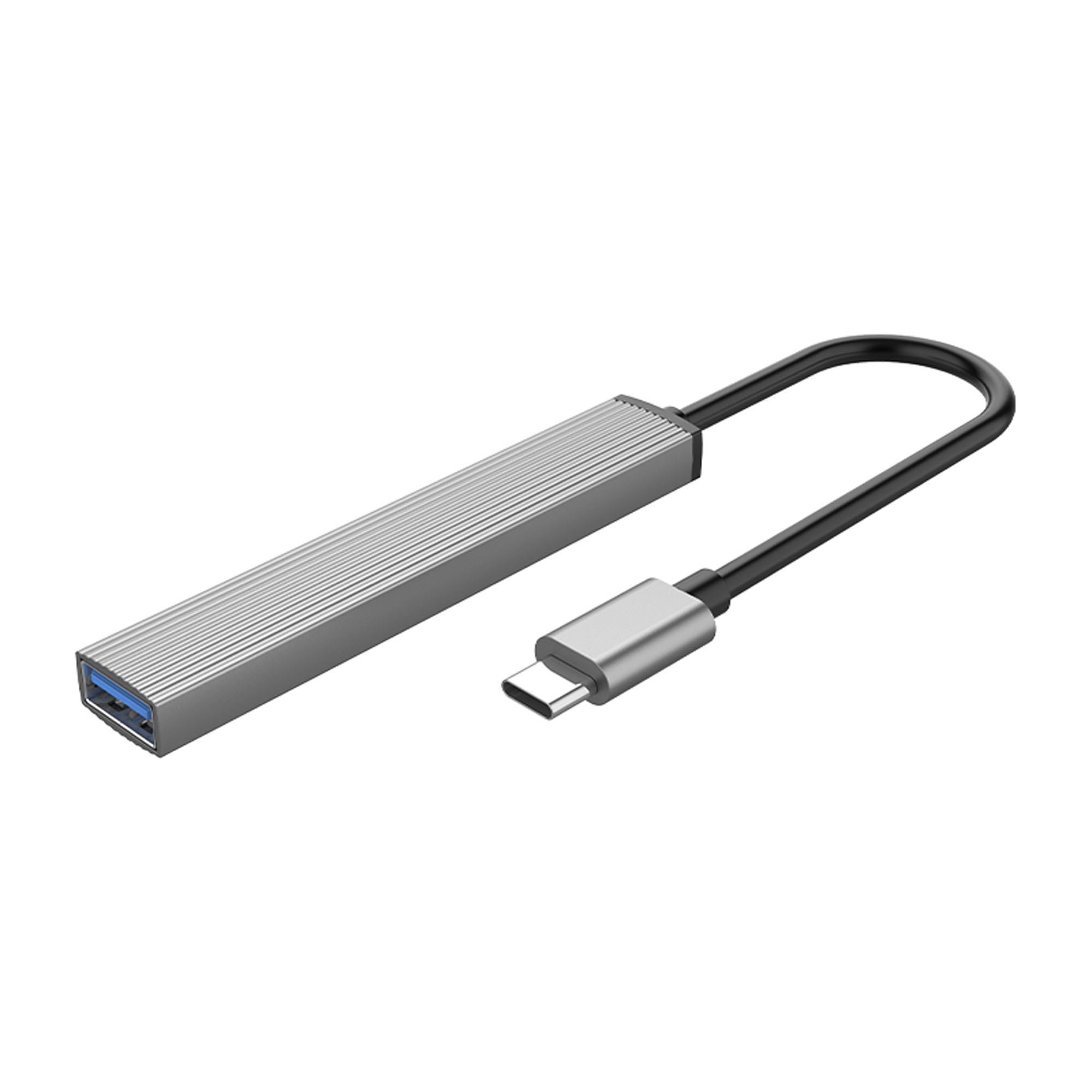 Hub USB-C Orico AH-13-GY-BP 4xUSB-A 3.1 Gen1, 5Gbps, alu - obrazek 2