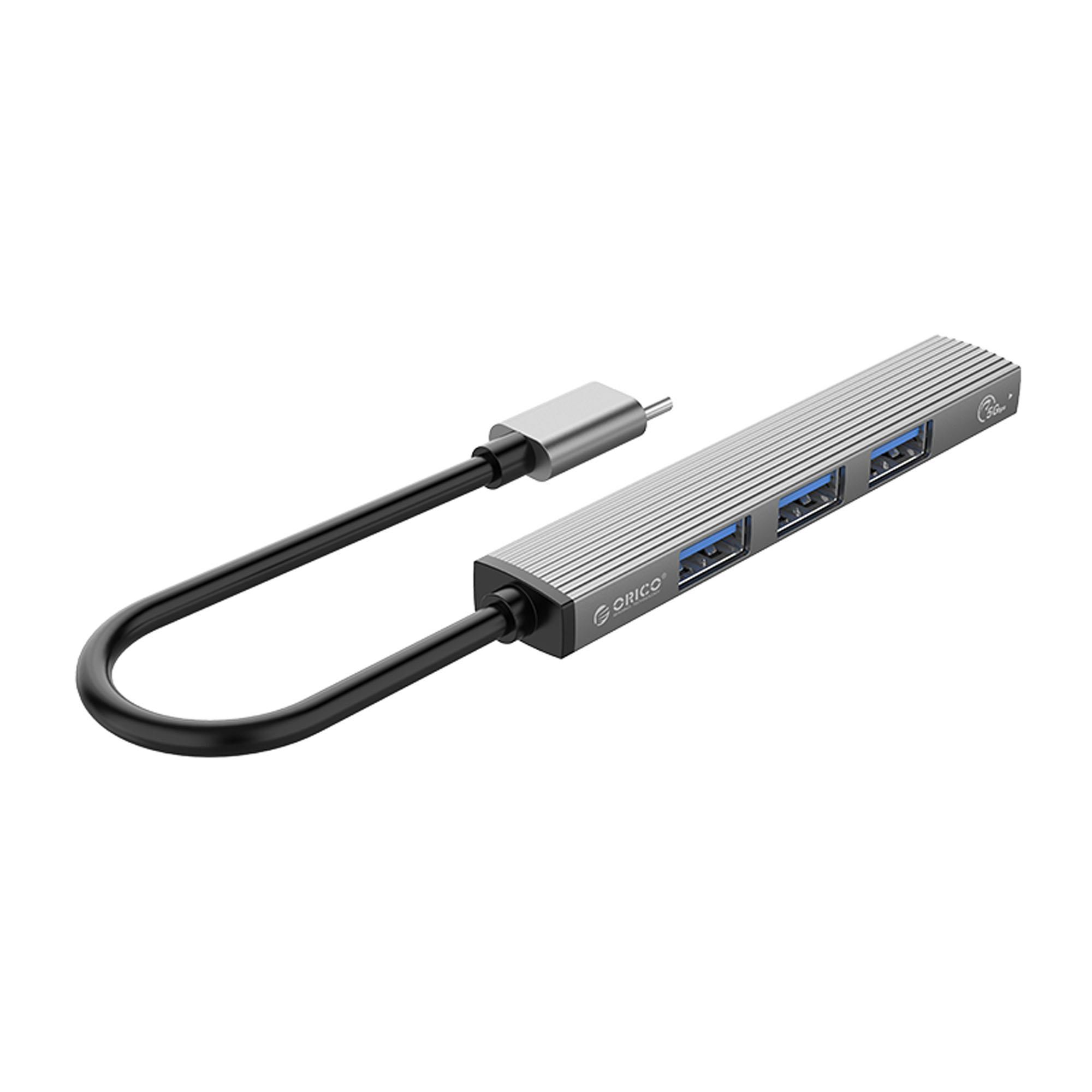 Hub USB-C Orico AH-13-GY-BP 4xUSB-A 3.1 Gen1, 5Gbps, alu - obrazek 4