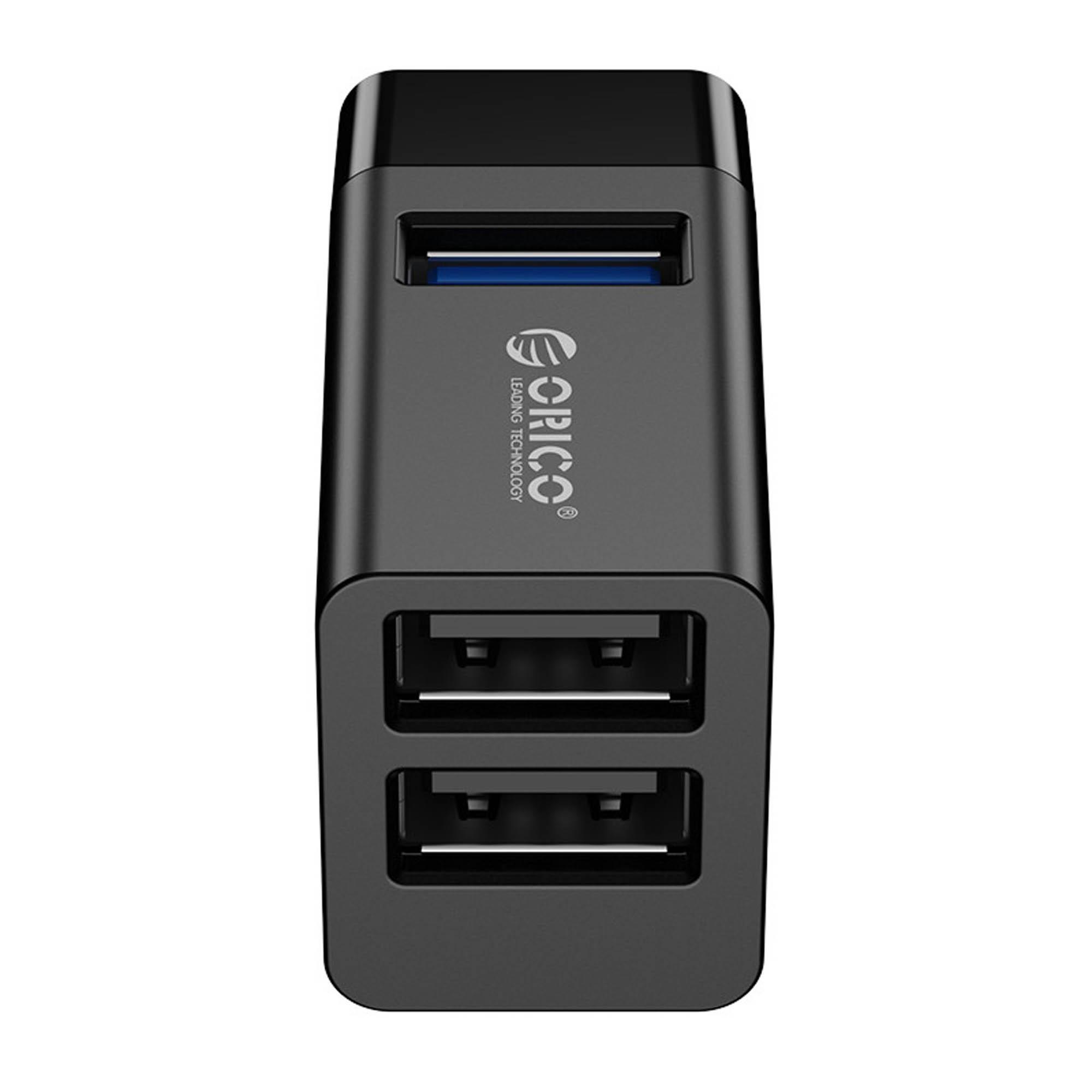 Hub USB Orico MINI-U32-BK-BP mini bez kabla 3 porty USB-A 3.1 i 2.0 - obrazek 5