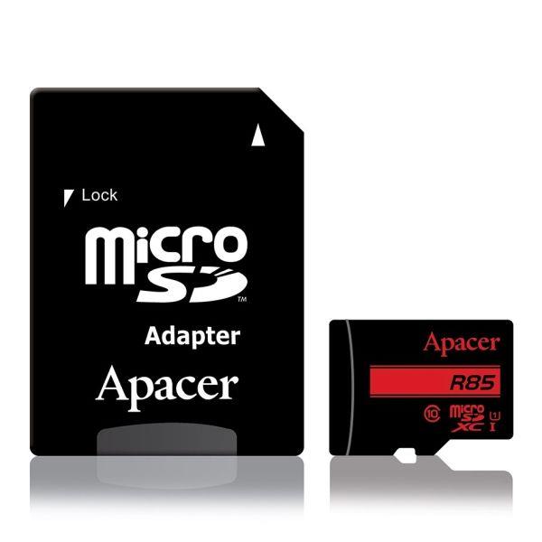 Karta pamięci microSDXC Apacer R85 64GB (85/10 MB/s) Class 10 U1 + Adapter - obrazek 2