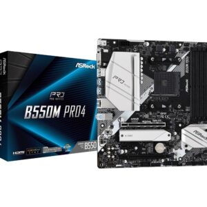 Płyta ASRock B550M Pro4/AMD B550/DDR4/SATA3/M.2/USB3.1/PCIe4.0/AM4/mATX