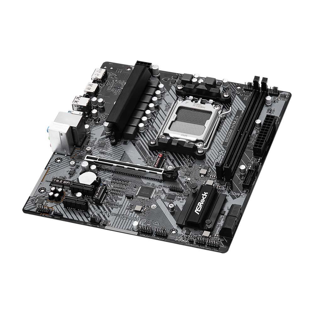 Płyta ASrock B650M-H/M.2+ /AMD B650/DDR5/SATA3/M.2/USB3.0/PCIe4.0/AM5/mATX - obrazek 2