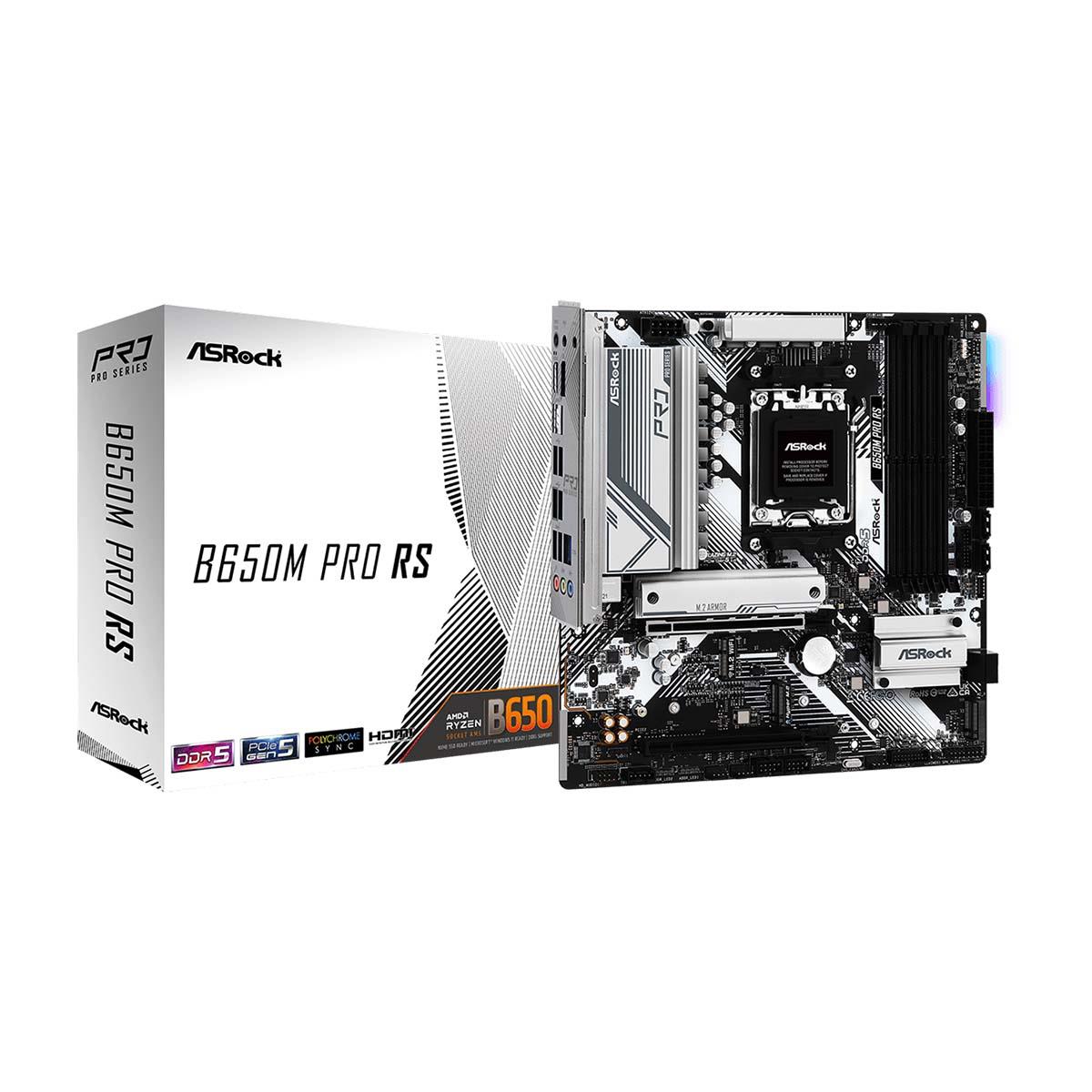 Płyta ASrock B650M PRO RS /AMD B650/DDR5/SATA3/M.2/USB3.1/PCIe4.0/AM5/mATX - obrazek 5