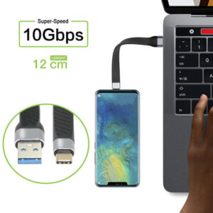 Kabel USB 3.0 USB-A na USB-C 3.2 Gen2 15W M/M 12cm FPC