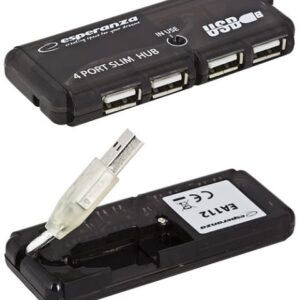Hub USB Esperanza EA112 4xUSB 2.0 czarny